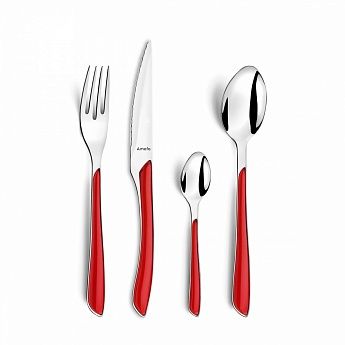 Набор столовых приборов 24 предмета "Eclat Red", AMEFA 2214RDPA10C40